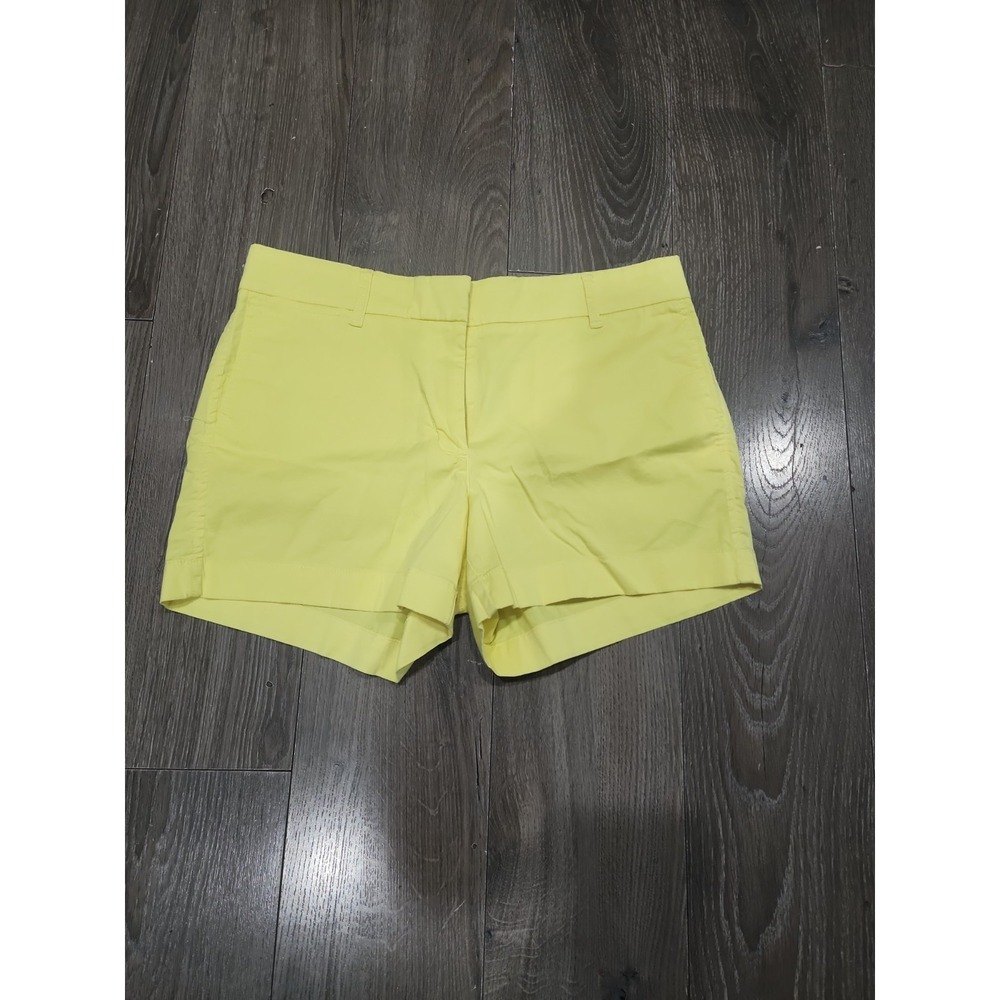 J‎ Crew Women's Yellow Chino Shorts Size 8 With 4" Inseam Summertime